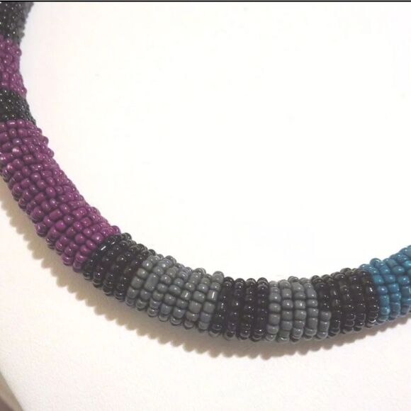 Talbot's Necklace Multicolored Adjustable Closure Small Bead NWOT 18"-21" - Picture 2 of 3